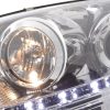 Scheinwerfer Set Daylight LED TFL-Optik VW Golf 5 Typ 1K  03-08 chrom für Rechtslenker – Bild 2