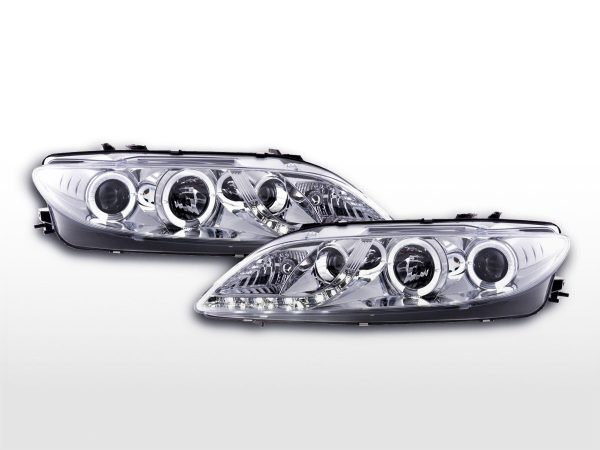 Scheinwerfer Set Daylight LED TFL-Optik Mazda 6 Limo  02-07 chrom