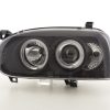 Scheinwerfer Set Angel Eyes CCFL VW Golf 3  92-98 schwarz – Bild 3