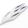 Aufkleber Chrom 3D Car Logo Motiv Flame 115x45 mm chrom – Bild 5