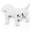 Aufkleber Chrom 3D Car Logo Motiv Pbull 85x85 mm chrom – Bild 4