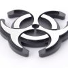 Aufkleber Chrom 3D Car Logo Motiv Radioactiv 52x52 mm chrom – Bild 5