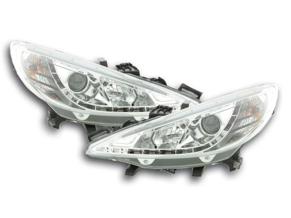 Scheinwerfer Set Daylight LED TFL-Optik Peugeot 207  06- chrom