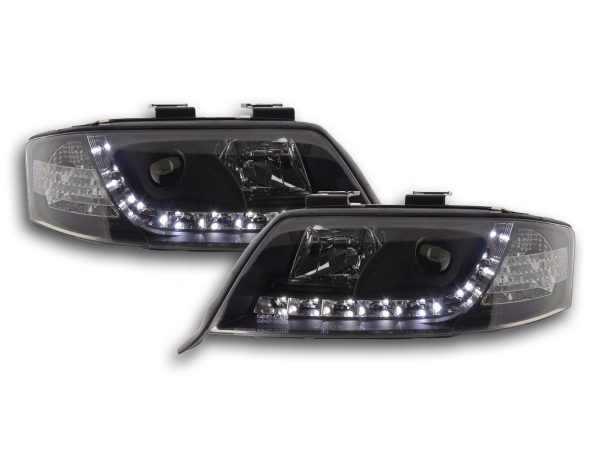 Scheinwerfer Set Daylight LED TFL-Optik Audi A6 Typ 4B  97-01 schwarz