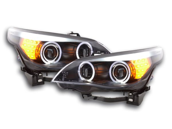 Scheinwerfer Set BMW 5er E60/E61  03-08 schwarz