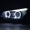 Scheinwerfer Set Xenon Angel Eyes CCFL BMW 5er E60/E61  05-08 schwarz für Rechtslenker – Bild 3