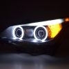 Scheinwerfer Set Xenon Angel Eyes CCFL BMW 5er E60/E61  05-08 schwarz für Rechtslenker – Bild 4