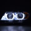 Scheinwerfer Set Daylight LED TFL-Optik BMW 3er E90/E91  05-08 chrom – Bild 2
