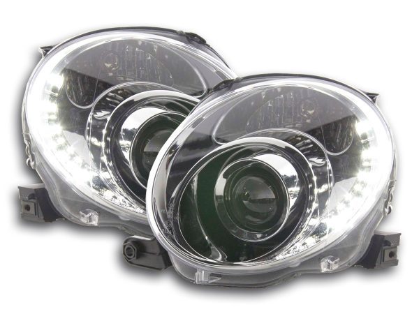 Scheinwerfer Set Daylight LED TFL-Optik Fiat 500  07- chrom