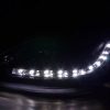 Scheinwerfer Set Daylight LED TFL-Optik Ford Focus 3/4/5-trg.  01-04 schwarz – Bild 3