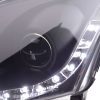 Scheinwerfer Set Daylight LED TFL-Optik Ford Focus 3/4/5-trg.  01-04 schwarz – Bild 5