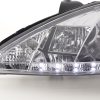 Scheinwerfer Set Daylight LED TFL-Optik Ford Focus 3/4/5-trg.  01-04 chrom für Rechtslenker – Bild 4