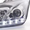 Scheinwerfer Set Daylight LED TFL-Optik Ford Focus 4/5-trg.  05-08 chrom für Rechtslenker – Bild 5