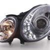 Scheinwerfer Set Daylight LED TFL-Optik Mercedes E-Klasse 211  02-06 chrom – Bild 2