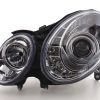 Scheinwerfer Set Daylight LED TFL-Optik Mercedes E-Klasse 211  02-06 chrom – Bild 4