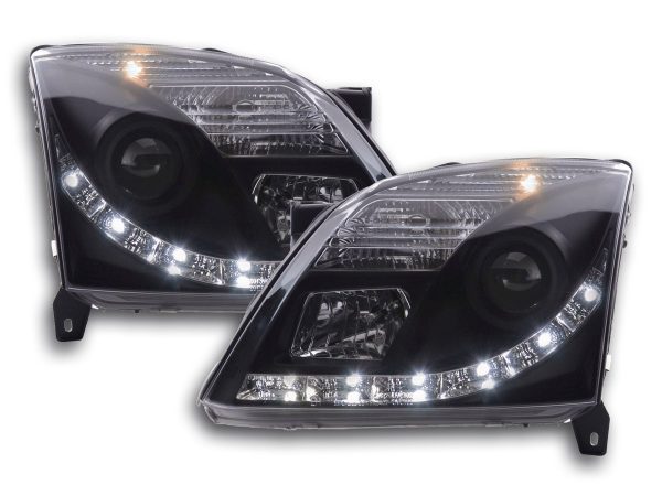 Scheinwerfer Set Daylight LED TFL-Optik Opel Vectra C  02-05 schwarz