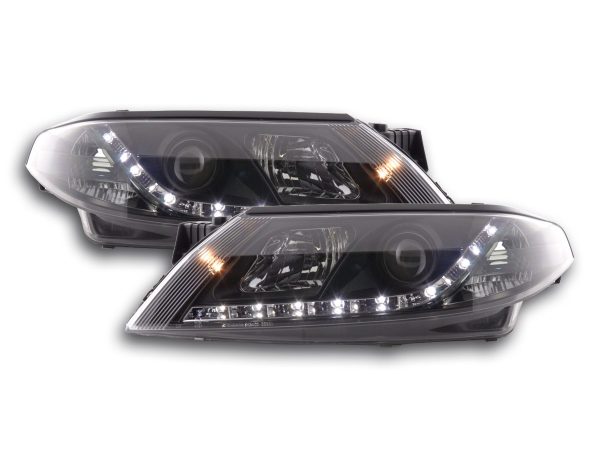 Scheinwerfer Set Daylight LED TFL-Optik Renault Laguna (Typ G)  01-05 schwarz