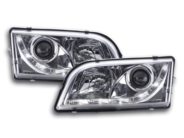 Scheinwerfer Set Daylight LED TFL-Optik Volvo S40/V40 Typ V  96-04 chrom