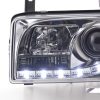 Scheinwerfer Set Daylight LED TFL-Optik VW Bus Typ T4  90-96 chrom für Rechtslenker – Bild 4