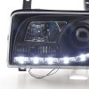 Scheinwerfer Set Daylight LED TFL-Optik VW Bus Typ T4  90-96 schwarz für Rechtslenker – Bild 4
