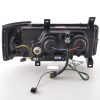 Scheinwerfer Set Daylight LED TFL-Optik VW Bus Typ T4  90-96 schwarz für Rechtslenker – Bild 6