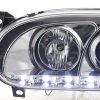 Scheinwerfer Set Daylight LED TFL-Optik VW Golf 3 Typ 1HXO 1EXO  91-97 chrom – Bild 4