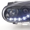 Scheinwerfer Set Daylight LED TFL-Optik VW Golf 4 Typ 1J  98-03 schwarz für Rechtslenker – Bild 4