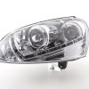 Scheinwerfer Set Daylight LED TFL-Optik VW Golf 5 Typ 1K  03-08 chrom für Rechtslenker – Bild 3