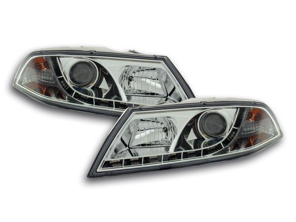 Scheinwerfer Set Daylight LED TFL-Optik Skoda Octavia Typ 1Z  04-08 chrom