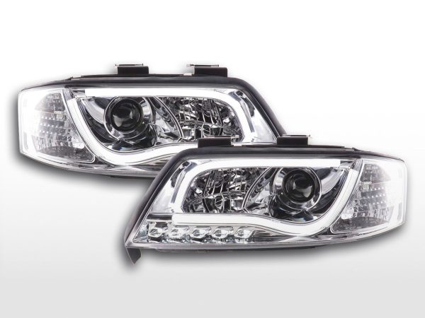 Scheinwerfer Set Daylight LED TFL-Optik Audi A6 Typ 4B  97-01 chrom