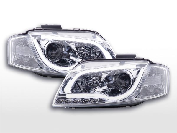 Scheinwerfer Set Daylight LED TFL-Optik Audi A3 Typ 8P/8PA  03-08 chrom