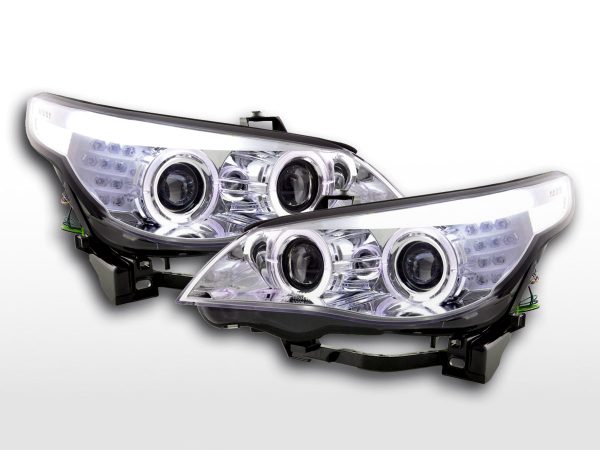 Scheinwerfer Set Xenon Angel Eyes CCFL BMW 5er E60/E61  05-08 chrom