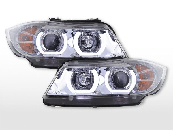 Scheinwerfer Set Daylight LED TFL-Optik BMW 3er E90/E91  05-08 chrom