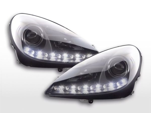 Scheinwerfer Set Daylight LED TFL-Optik Mercedes SLK 171  04-11 schwarz