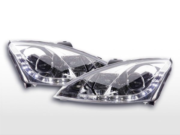 Scheinwerfer Set Daylight LED TFL-Optik Ford Focus 3/4/5-trg.  98-01 chrom