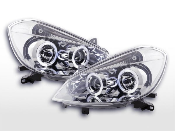 Scheinwerfer Set Renault Clio Typ R  05- chrom für Rechtslenker