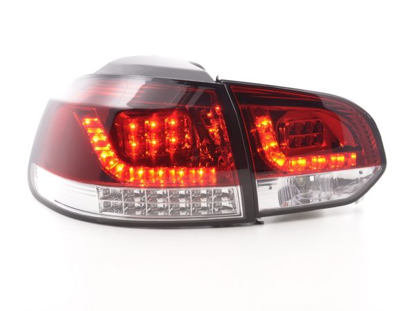LED Rückleuchten Set VW Golf 6 Typ 1K  2008-2012 rot/klar mit Led Blinker für Rechtslenker