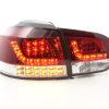 LED Rückleuchten Set VW Golf 6 Typ 1K  2008-2012 rot/klar mit Led Blinker für Rechtslenker – Bild 2