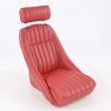 FK Oldtimersitze Auto Vollschalensitze Set Classic 2 Kunstleder rot mit Kopfstütze – Bild 2