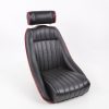 FK Oldtimersitze Auto Vollschalensitze Set Classic 2 Kunstleder schwarz mit Kopfstütze – Bild 2