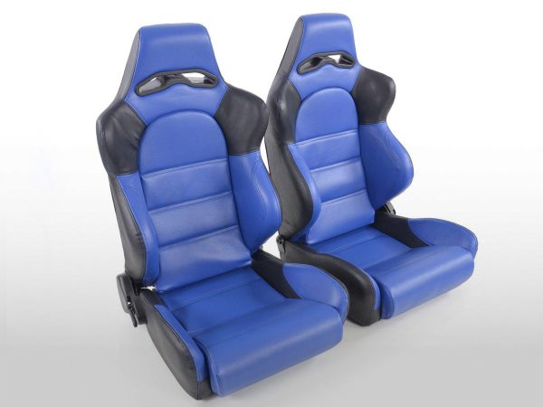 FK Sportsitze Auto Halbschalensitze Set Edition 1 Kunstleder blau/schwarz