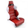 FK Sportsitze Auto Halbschalensitze Set Edition 1 Kunstleder rot weiß – Bild 2