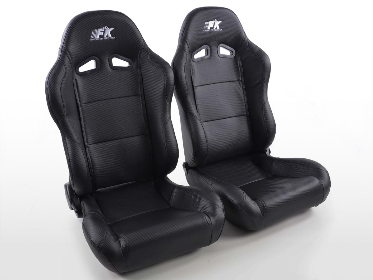 FK Sportsitze Auto Halbschalensitze Set Racing in Motorsport-Optik